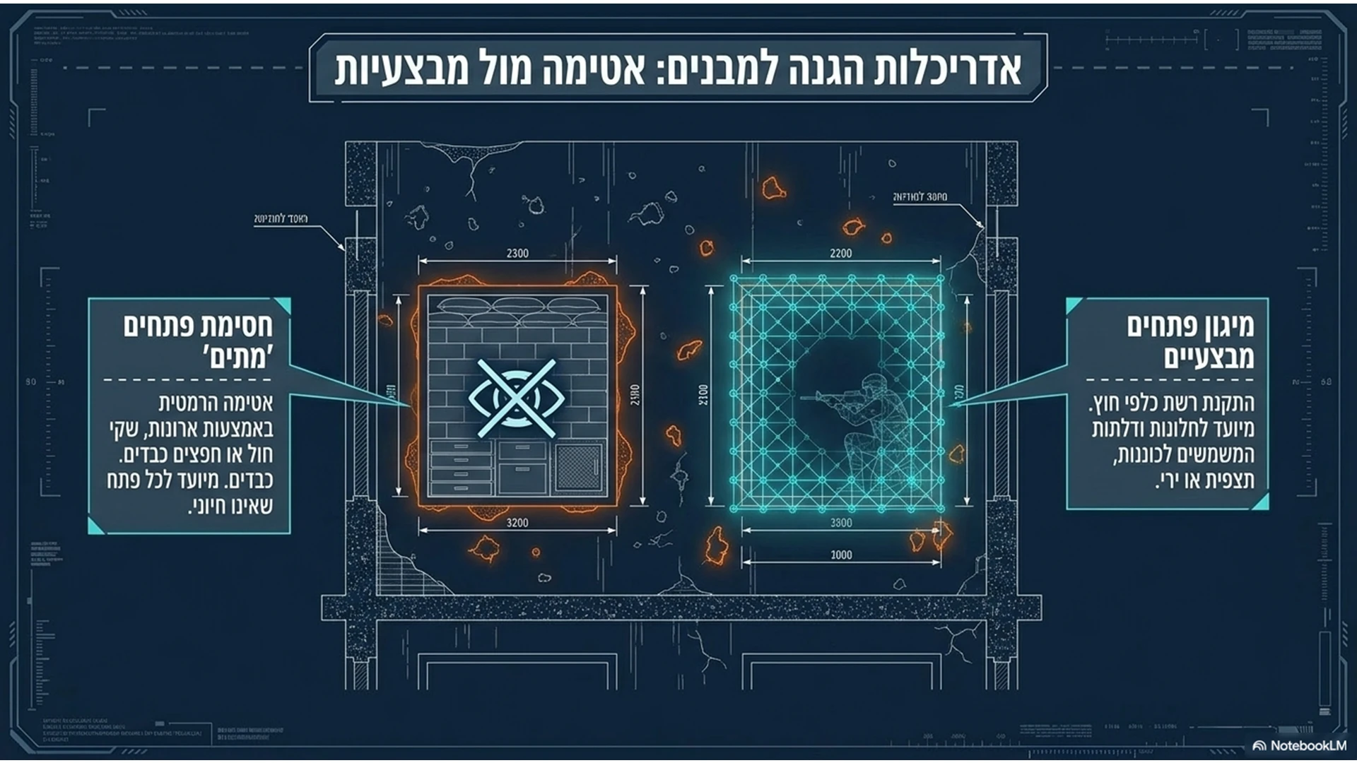 שקופית 13 מתוך המצגת מדריך מבצעי: התמודדות עם רחפני סיב