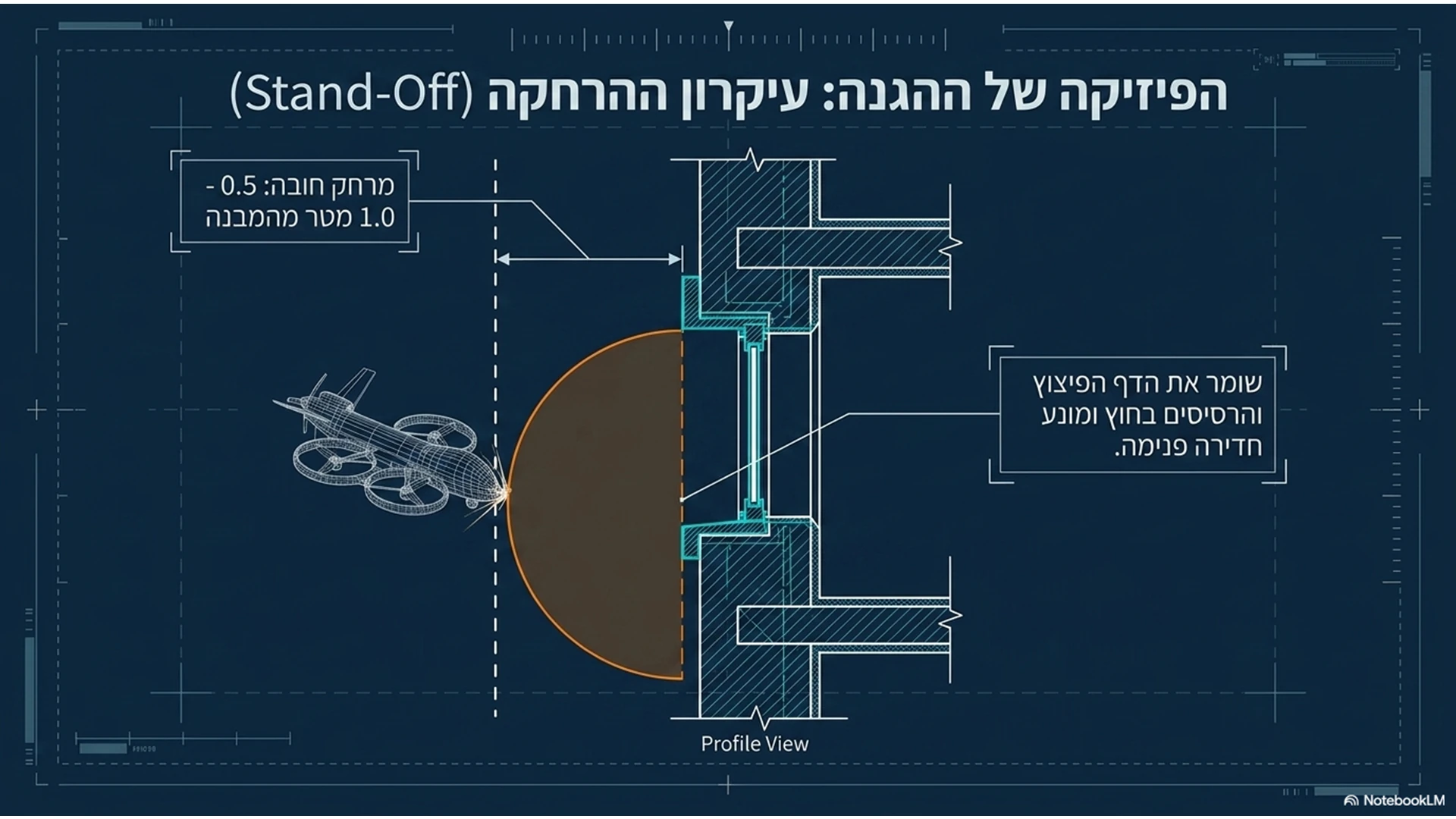 שקופית 14 מתוך המצגת מדריך מבצעי: התמודדות עם רחפני סיב