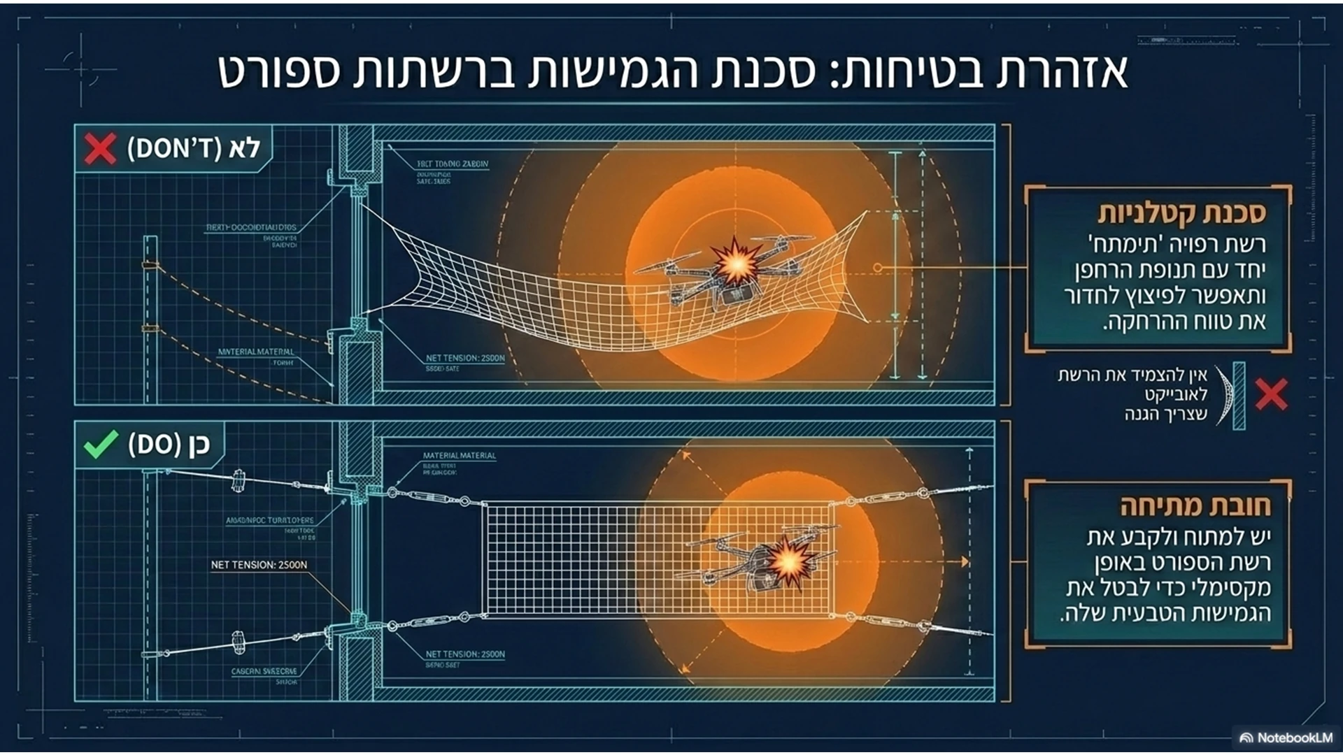 שקופית 18 מתוך המצגת מדריך מבצעי: התמודדות עם רחפני סיב
