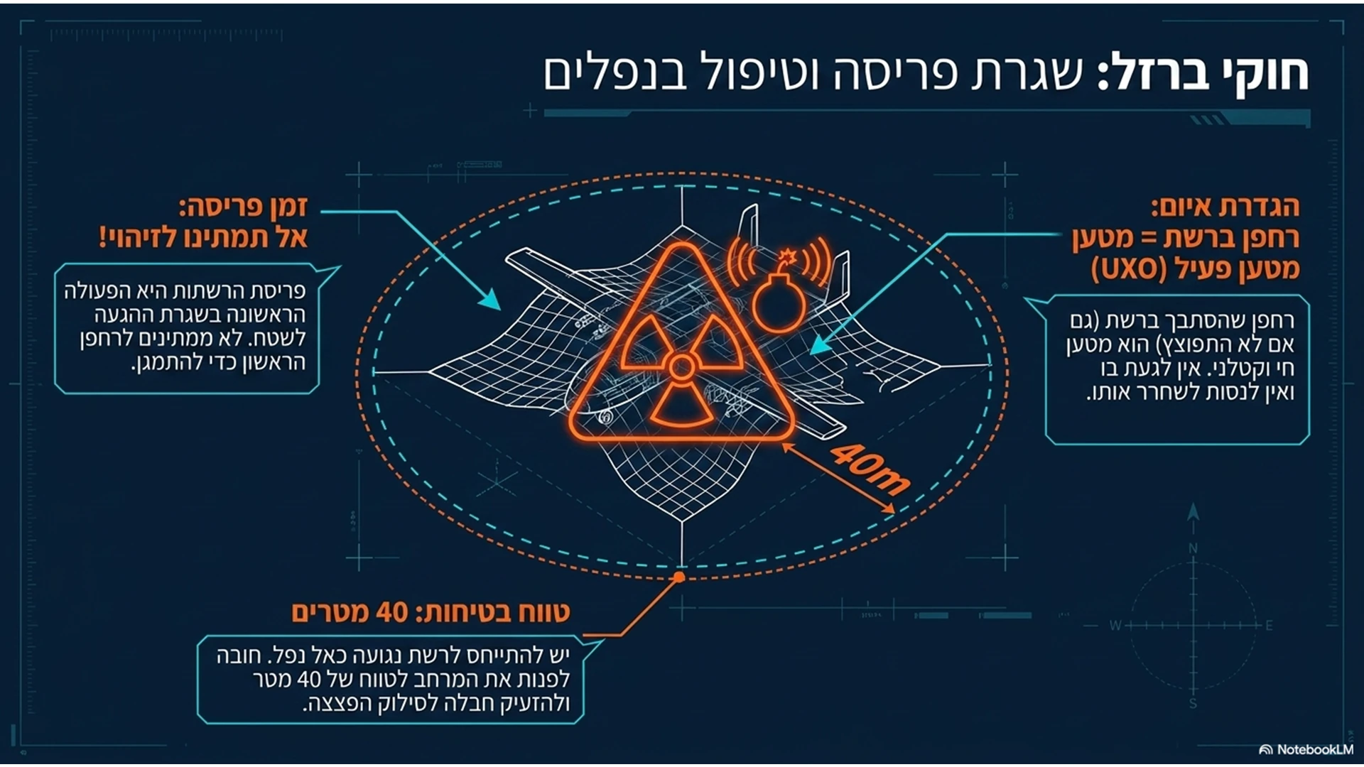 שקופית 20 מתוך המצגת מדריך מבצעי: התמודדות עם רחפני סיב