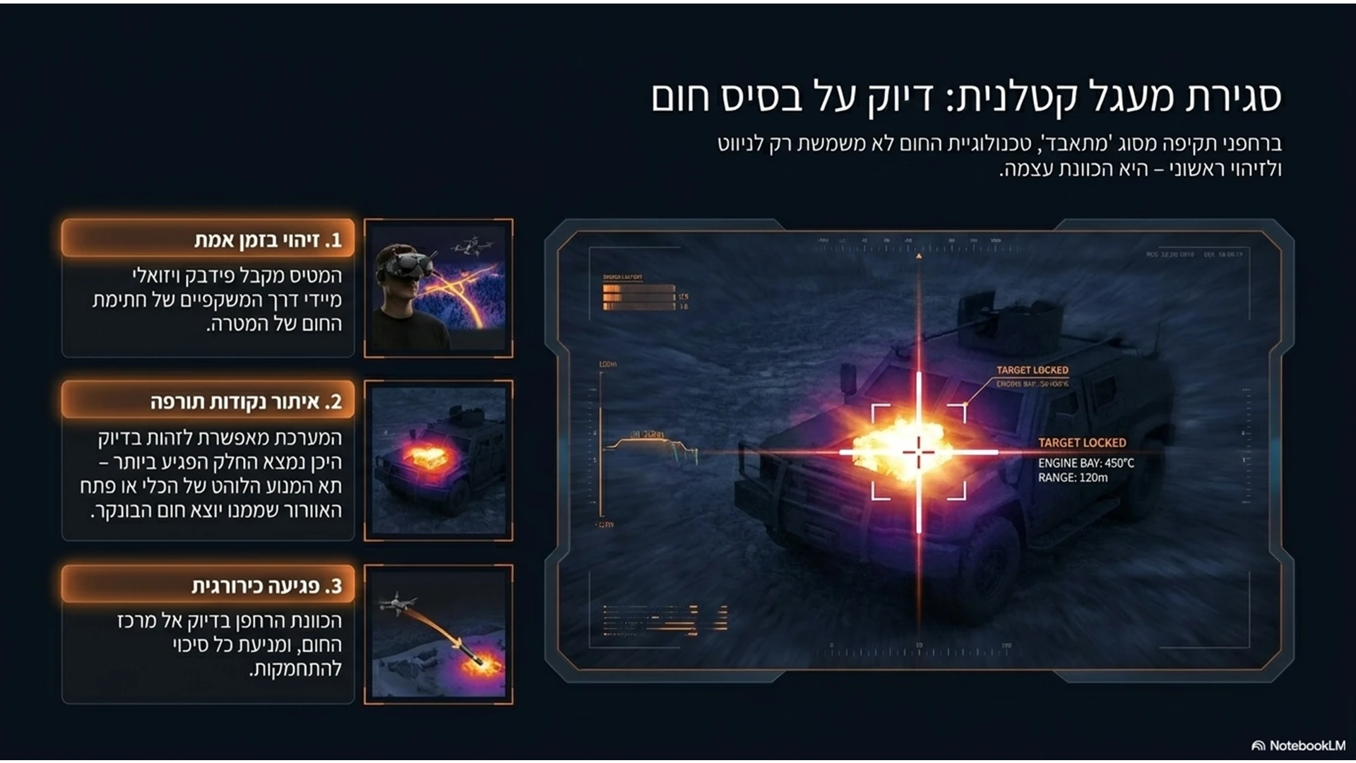 שקופית 21 מתוך המצגת טכנולוגיה תרמית בשימוש רחפנים ונגדם